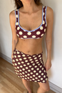 Pareo in yellow polka